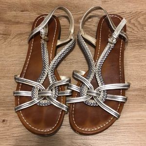 Brown strappy sandals